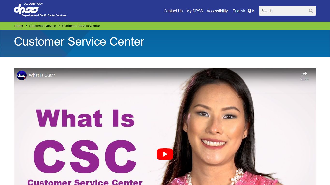 Customer Service Center - Los Angeles County, California