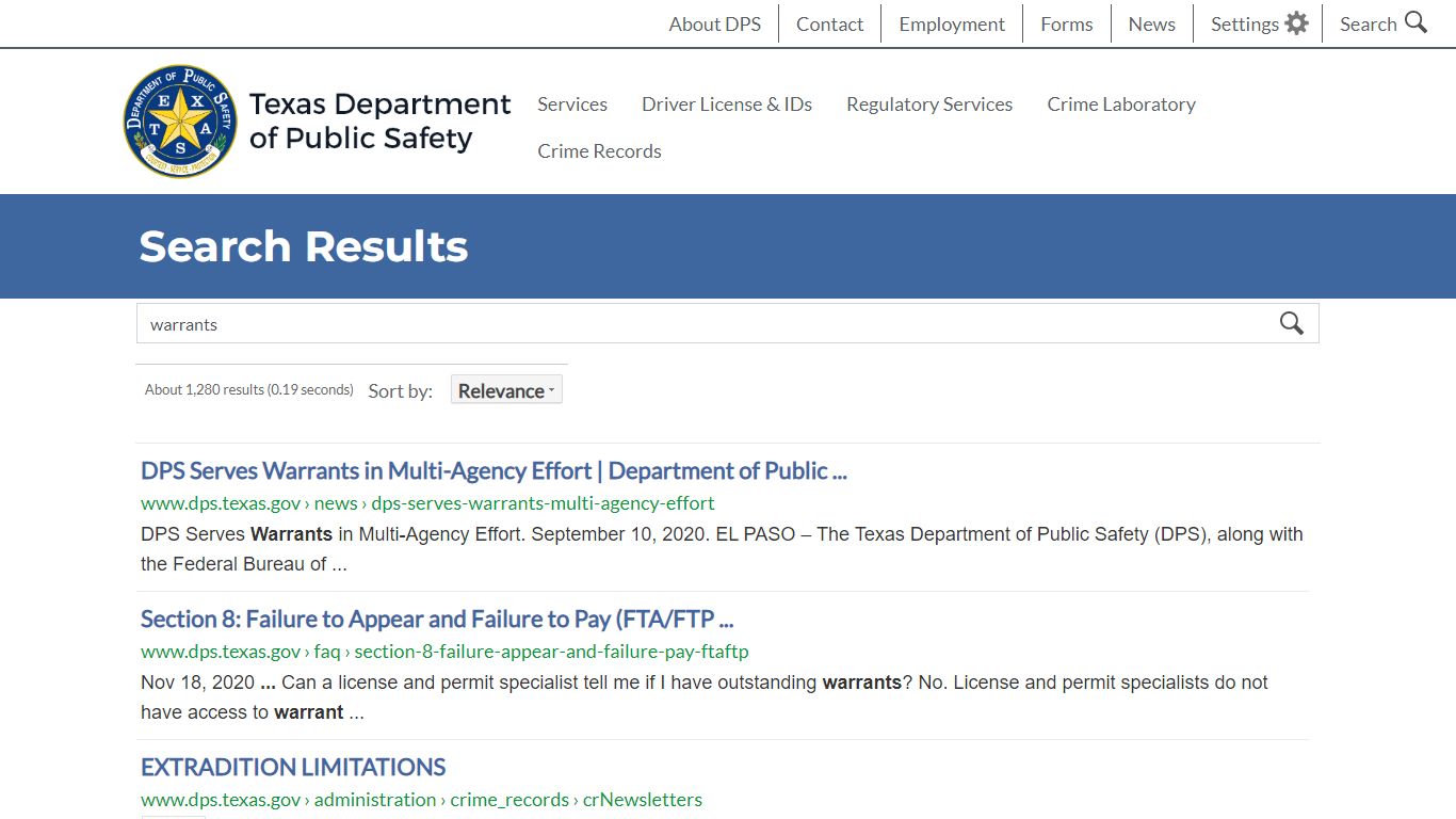 Search results | Department of Public Safety